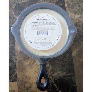 Red Shed Caramel Sugar Cookie Candle - Cast Iron Skillet - 3-Wick 6oz Farmhouse
